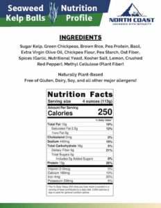 Seaweed Kelp Balls - Nutrition Profile